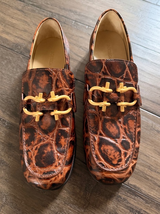 Bottega Veneta Shoes - BOTTEGA VANETA Chic Mansuier Croc Bit Slip On Loafers Sz 38.5/39 NEW $1,450!!